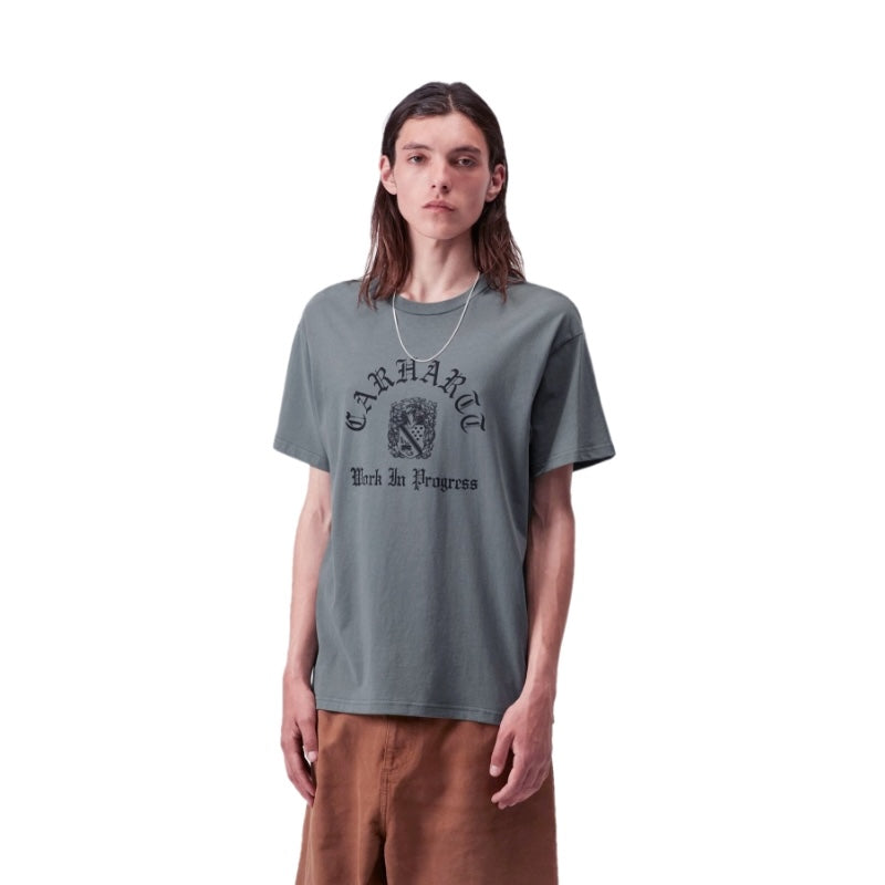 Carhartt WIP Tシャツ S/S COAT OF ARMS T-SHIRT グリーン 着用画像 正面