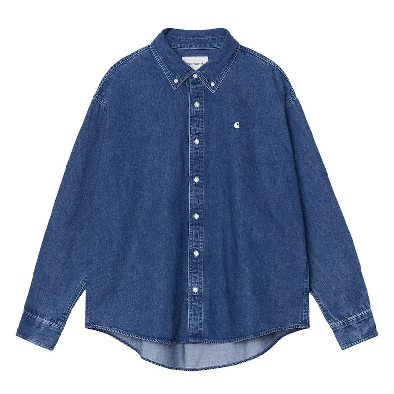 Carhartt WIP L/Sシャツ L/S LUCAS SHIRT (Blue / Stone Washed) 商品画像 正面