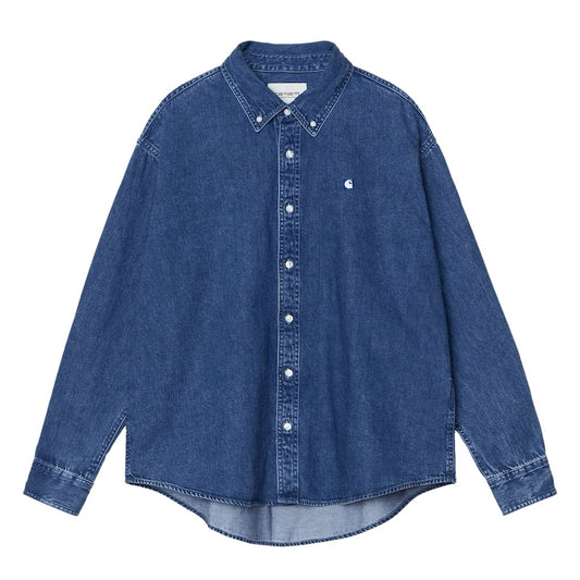 Carhartt WIP L/Sシャツ L/S LUCAS SHIRT (Blue / Stone Washed) 商品画像 正面