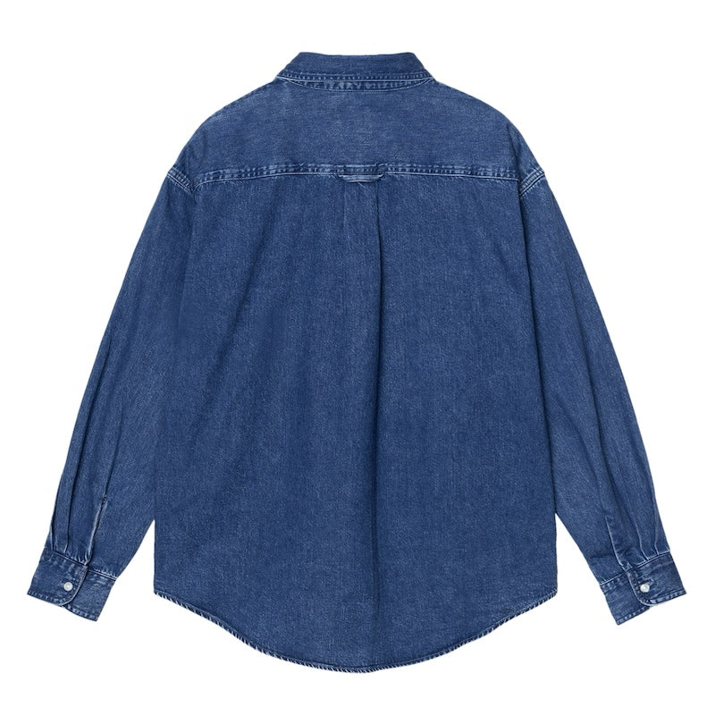 Carhartt WIP L/Sシャツ L/S LUCAS SHIRT (Blue / Stone Washed) 商品画像 背面