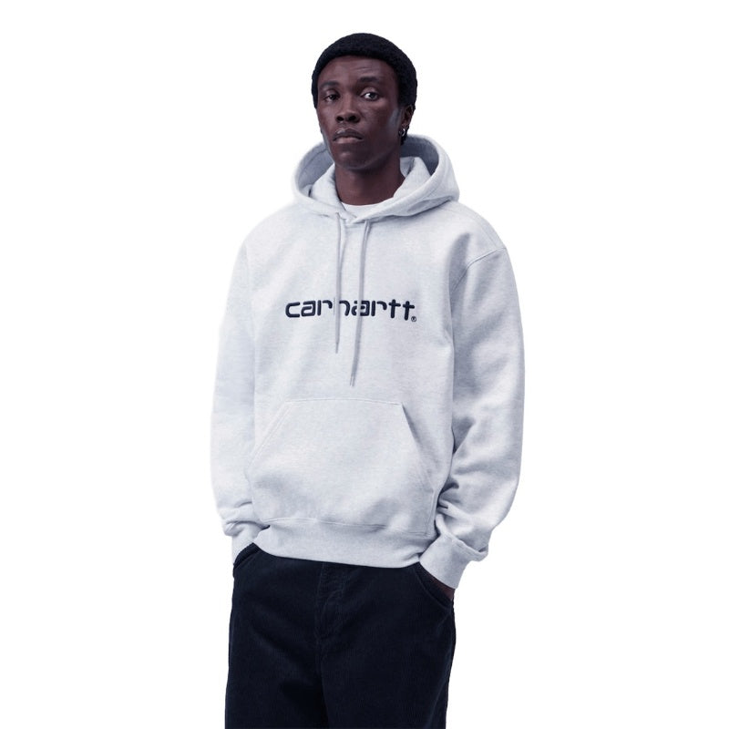 Carhartt WIP パーカー HOODED CARHARTT SWEATSHIRT (Ash) 着用画像 正面