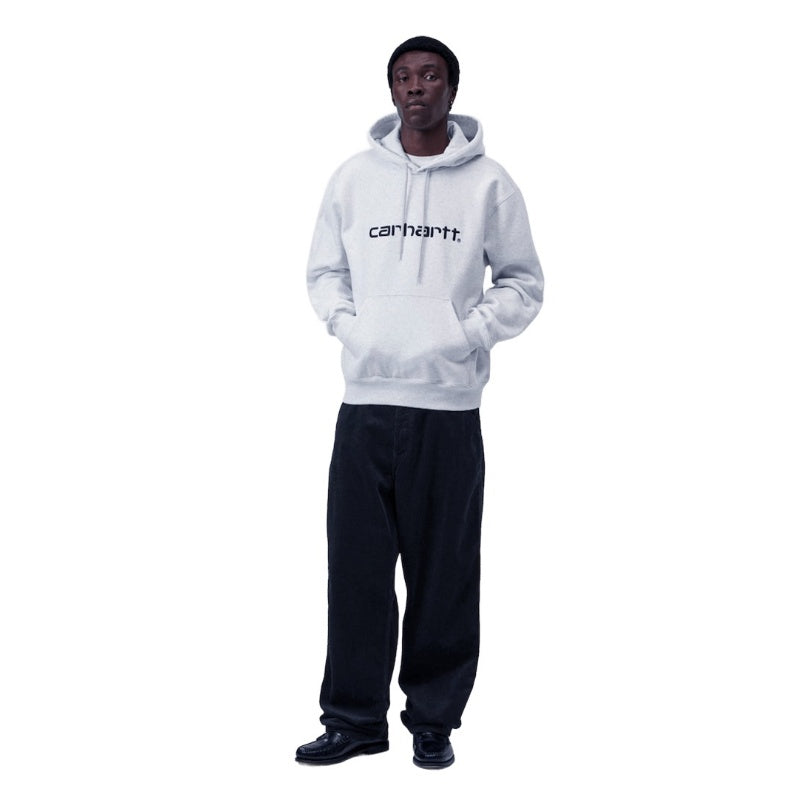 Carhartt WIP パーカー HOODED CARHARTT SWEATSHIRT (Ash) 着用画像 全身