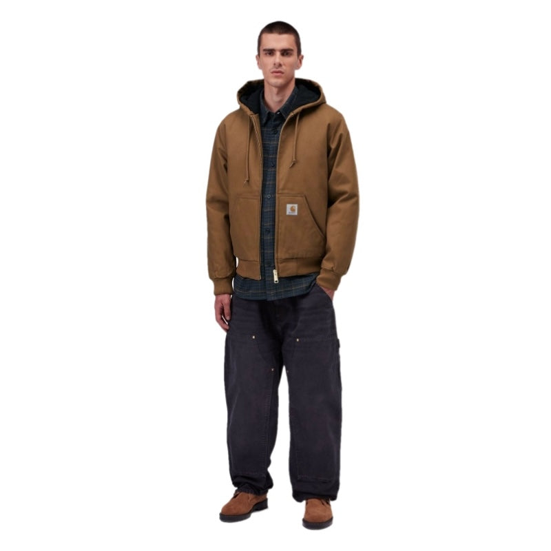 Carhartt WIP アクティブジャケット ACTIVE JACKET ハミルトンブラウン 着用画像 全身