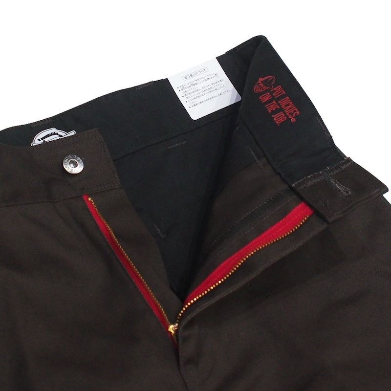 DICKIES SKATEBOARDING ワークパンツ REGULER FIT PANT ダークブラウン 商品画像 内側