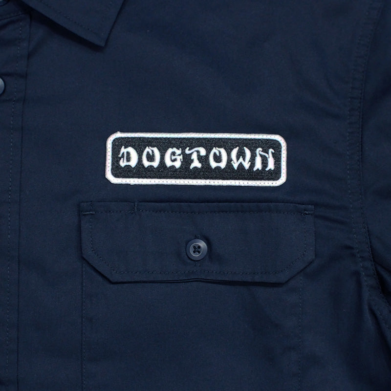 DOGTOWN　L/Sシャツ　"L/S PATCH WORK SHIRT"　(Dark Navy)