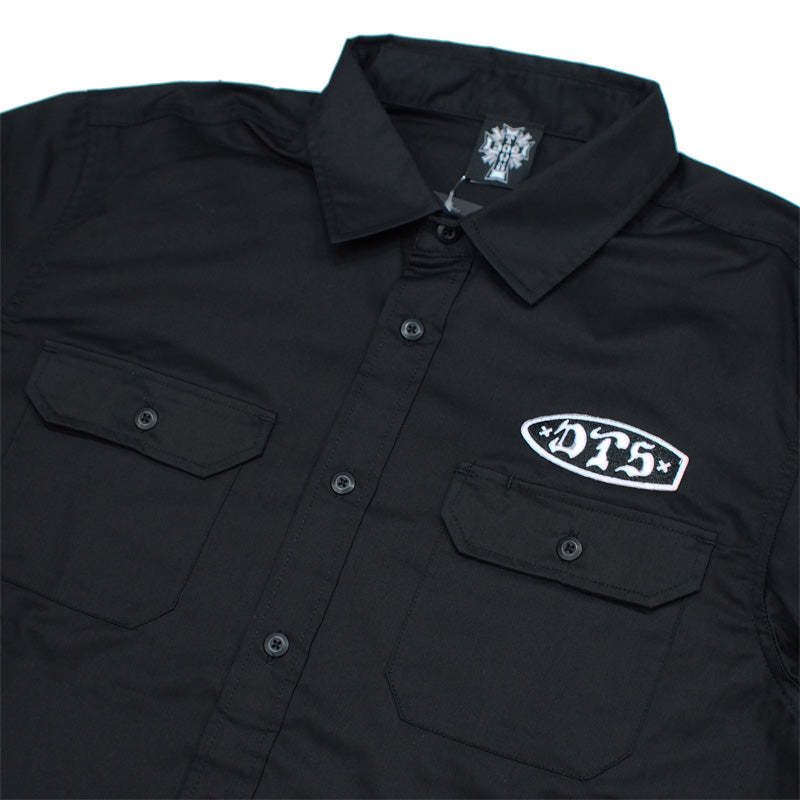 DOGTOWN　L/Sシャツ　"L/S PATCH WORK SHIRT"　(Black)