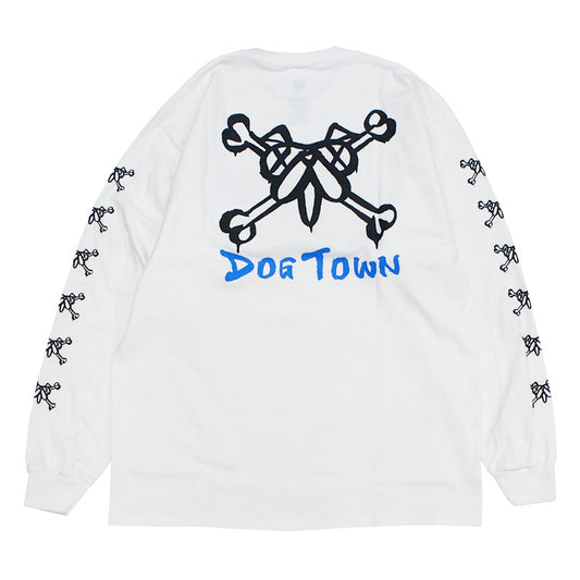 DOGTOWN　L/STシャツ　"DOGS L/S TEE"　(White / Black)