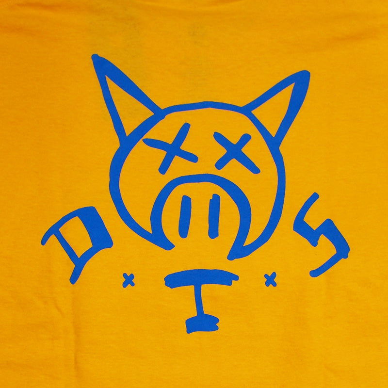 DOGTOWN　Tシャツ　"PIG DTS TEE"　(Gold / Blue)