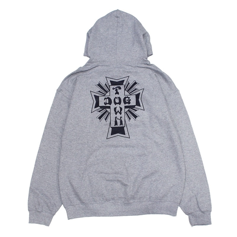 DOGTOWN　パーカー　"CROSS LOGO HOODIE"　(Gray / Black)