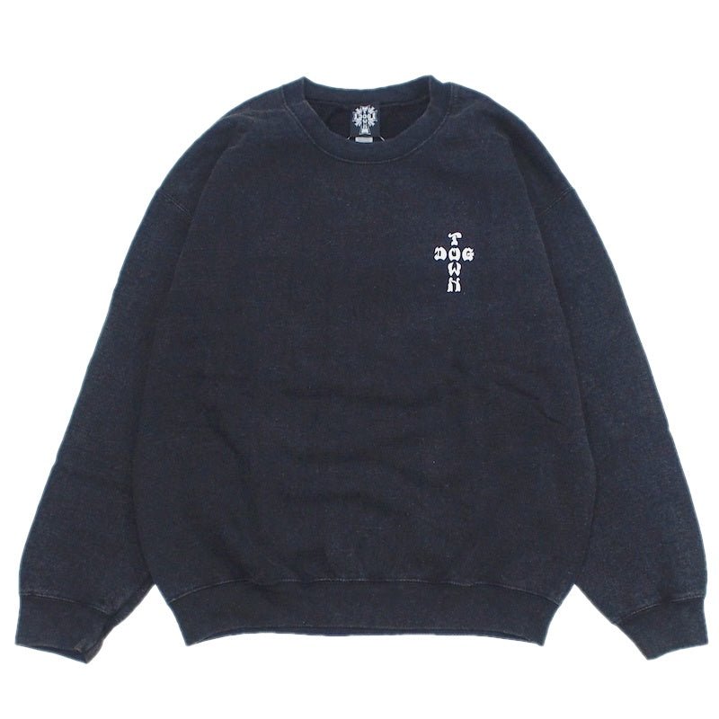 DOGTOWN　クルースウェット　"CROSS LOGO POWDER CREW SWEAT"　(Black / White)