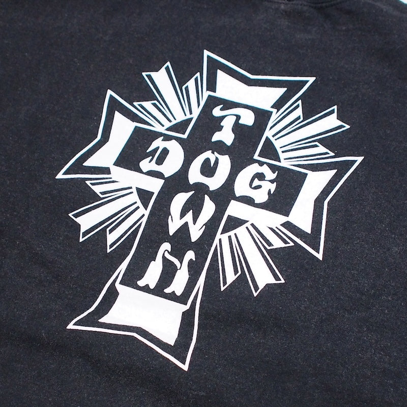 DOGTOWN　クルースウェット　"CROSS LOGO POWDER CREW SWEAT"　(Black / White)