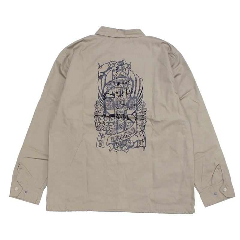 DOGTOWN　コーチジャケット　"DT DRESSEN 1 T/C COACH JACKET"　(Beige / Black)