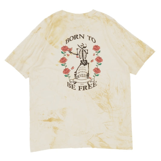 Deviluse　Tシャツ　"BORN TO BE FREE TEE"　(Yellow Tiedye)