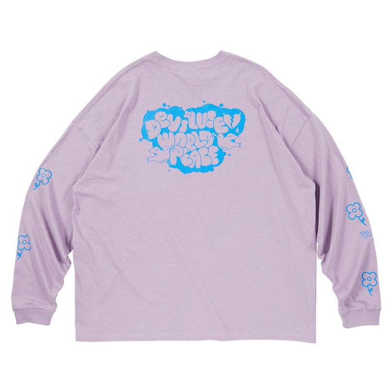 Deviluse　L/STシャツ　"WORLD PEACE L/S TEE"　(Purple)