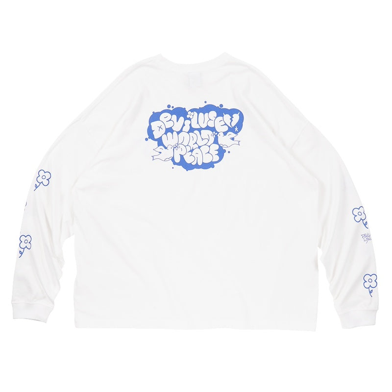 Deviluse　L/STシャツ　"WORLD PEACE L/S TEE"　(White)