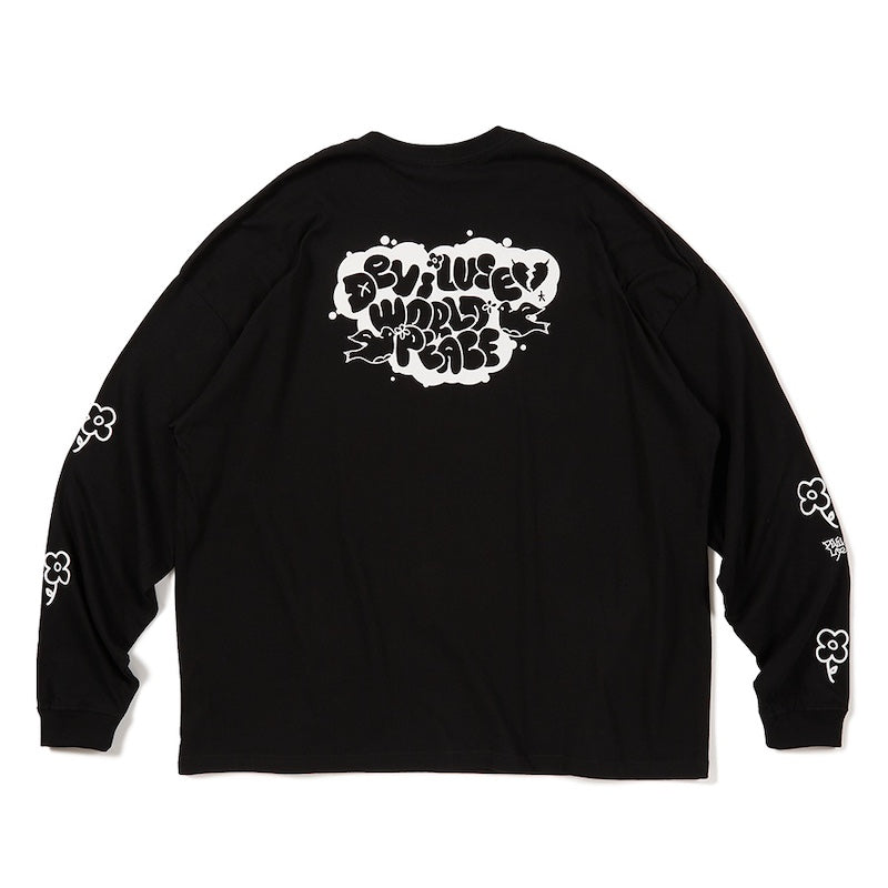 Deviluse　L/STシャツ　"WORLD PEACE L/S TEE"　(Black)