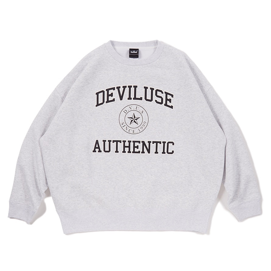 Deviluse　クルースウェット　"AUTHENTIC CREWNECK SWEAT"　(Ash)