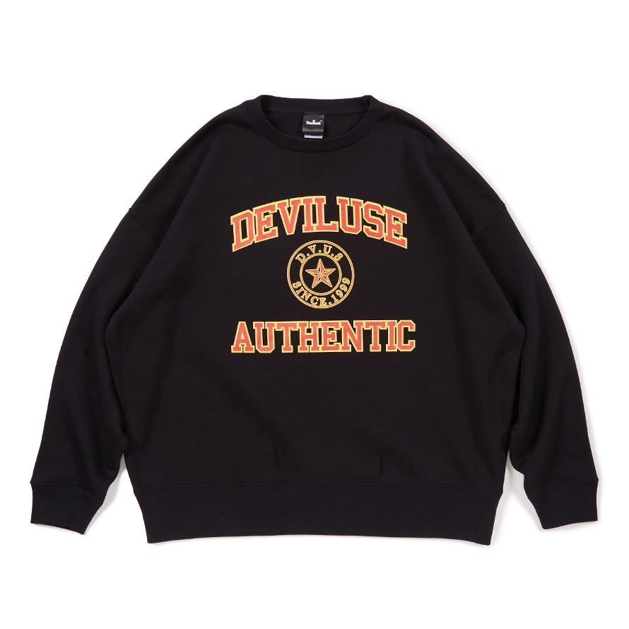 Deviluse　クルースウェット　"AUTHENTIC CREWNECK SWEAT"　(Black)