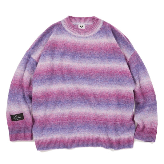 Deviluse　セーター　"BORDER KNIT CREWNECK"　(Purple)