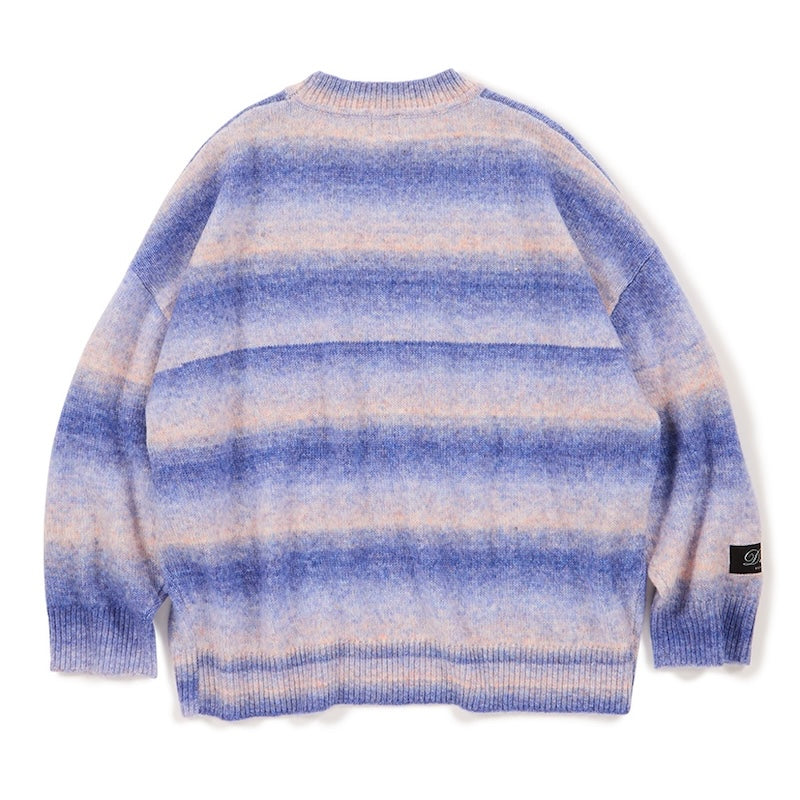 Deviluse　セーター　"BORDER KNIT CREWNECK"　(Blue)