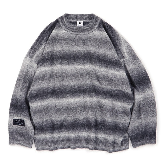 Deviluse　セーター　"BORDER KNIT CREWNECK"　(Black)