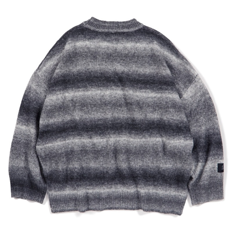 Deviluse　セーター　"BORDER KNIT CREWNECK"　(Black)