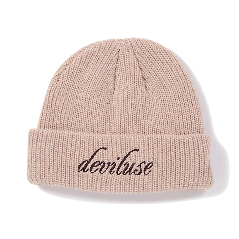 Deviluse　ビーニー　"SCRIPT BEANIE"　(Khaki)