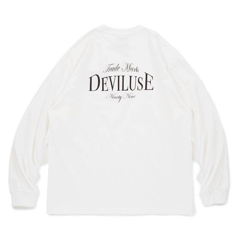 ★30%OFF★ Deviluse　L/STシャツ　"TRADE MARK L/S TEE"　(White)