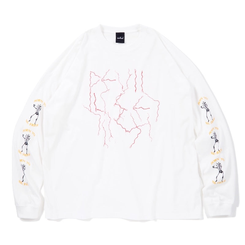 Deviluse　L/STシャツ　"LIGHTNING L/S TEE"　(White)