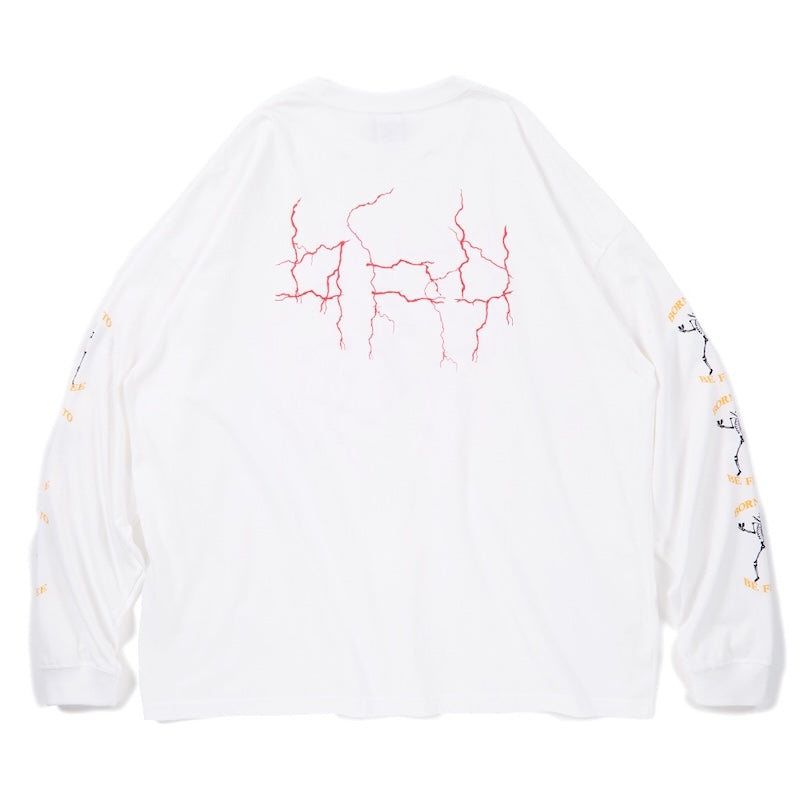Deviluse　L/STシャツ　"LIGHTNING L/S TEE"　(White)