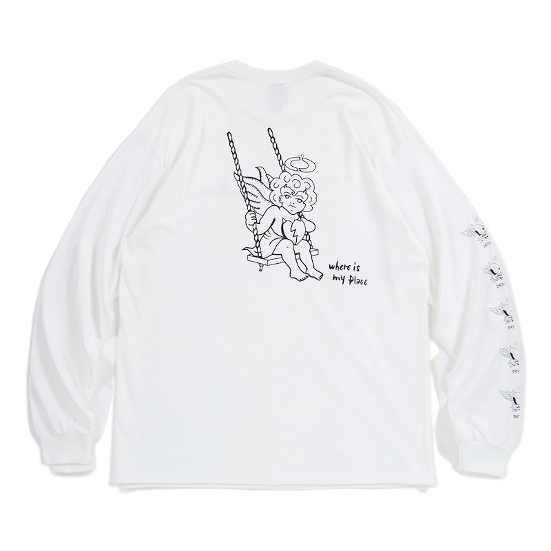 Deviluse　L/STシャツ　"SWING L/S TEE"　(White)