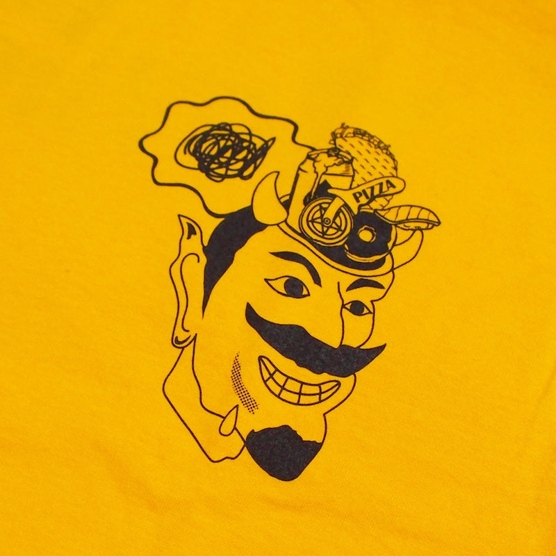 Deviluse L/STシャツ Eat' em L/S TEE イエロー 商品画像 胸プリント