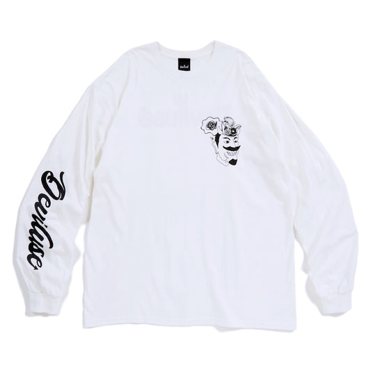 Deviluse L/STシャツ Eat' em L/S TEE ホワイト 商品画像 正面