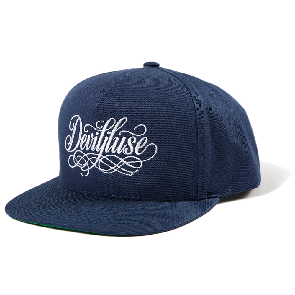 Deviluse キャップ SCRIPT CAP ネイビー 商品画像 斜め