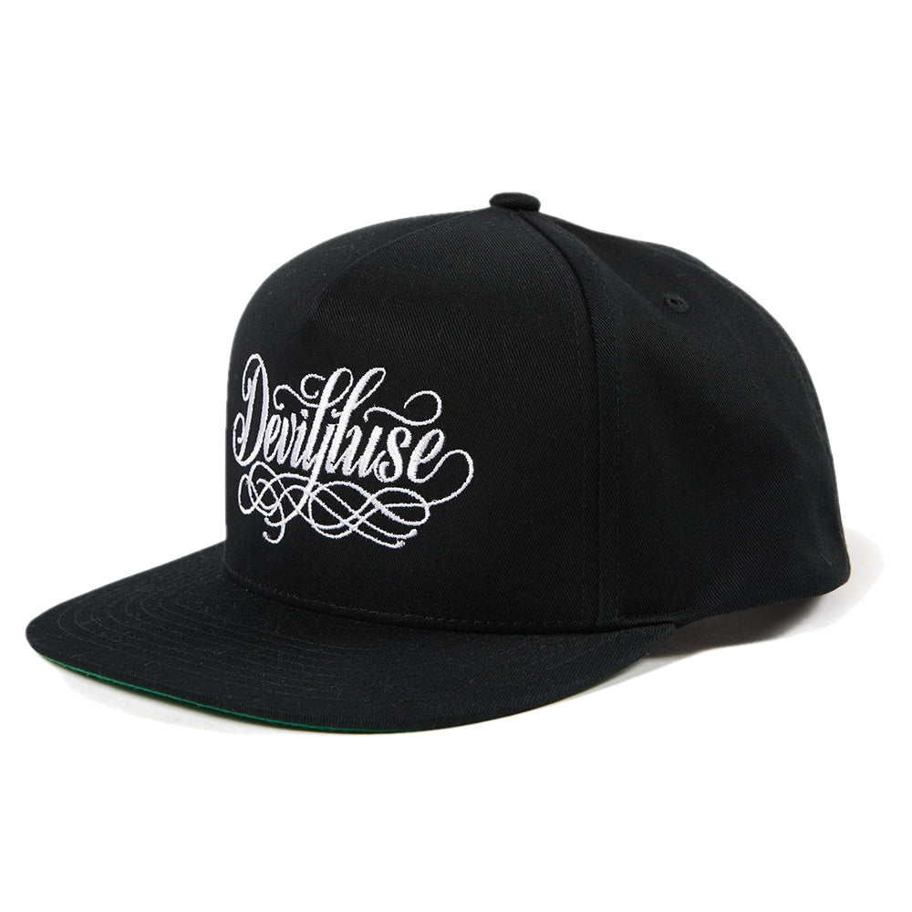 Deviluse キャップ SCRIPT CAP ブラック 商品画像 斜め