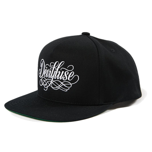 Deviluse キャップ SCRIPT CAP ブラック 商品画像 斜め