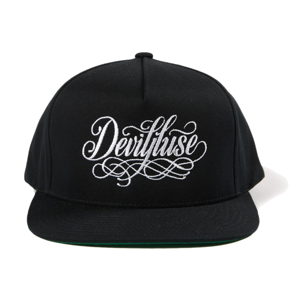Deviluse キャップ SCRIPT CAP ブラック 商品画像 正面