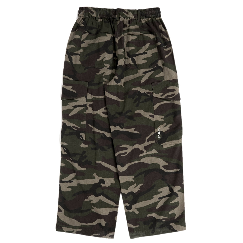 Deviluse パンツ CAMO WIDE CARGO PANTS グリーン 商品画像 背面