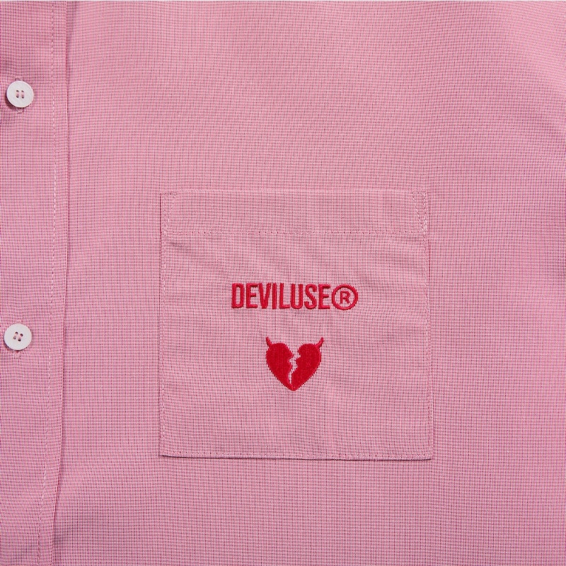 Deviluse チェックL/Sシャツ CHECK L/S SHIRTS レッド  商品画像 クローズアップ