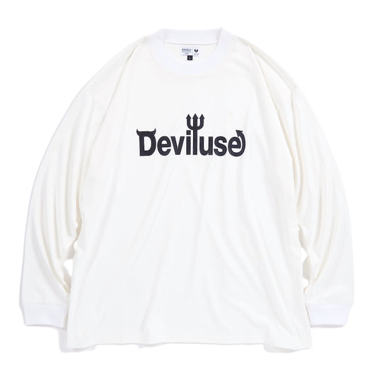 Deviluse L/STシャツ LOGO L/S TEE ホワイト 商品画像 正面