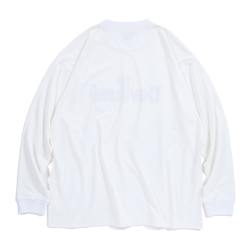 Deviluse L/STシャツ LOGO L/S TEE ホワイト 商品画像 背面