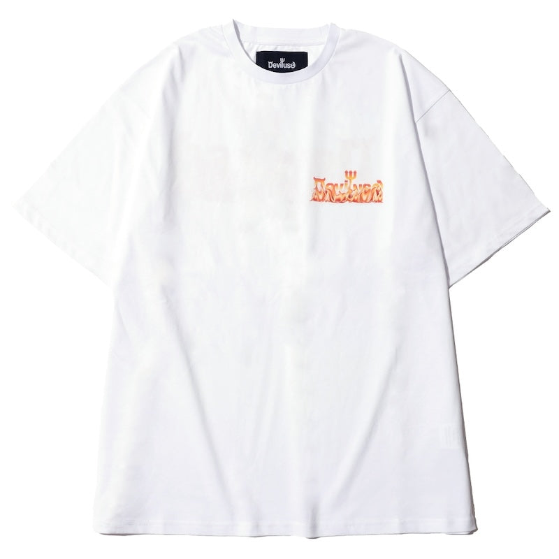 Deviluse Tシャツ FLAME LOGO TEE ホワイト 商品画像 正面