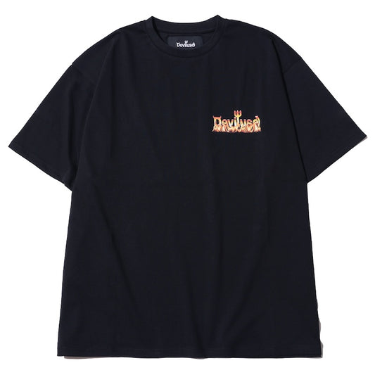 Deviluse Tシャツ FLAME LOGO TEE ブラック 商品画像 正面