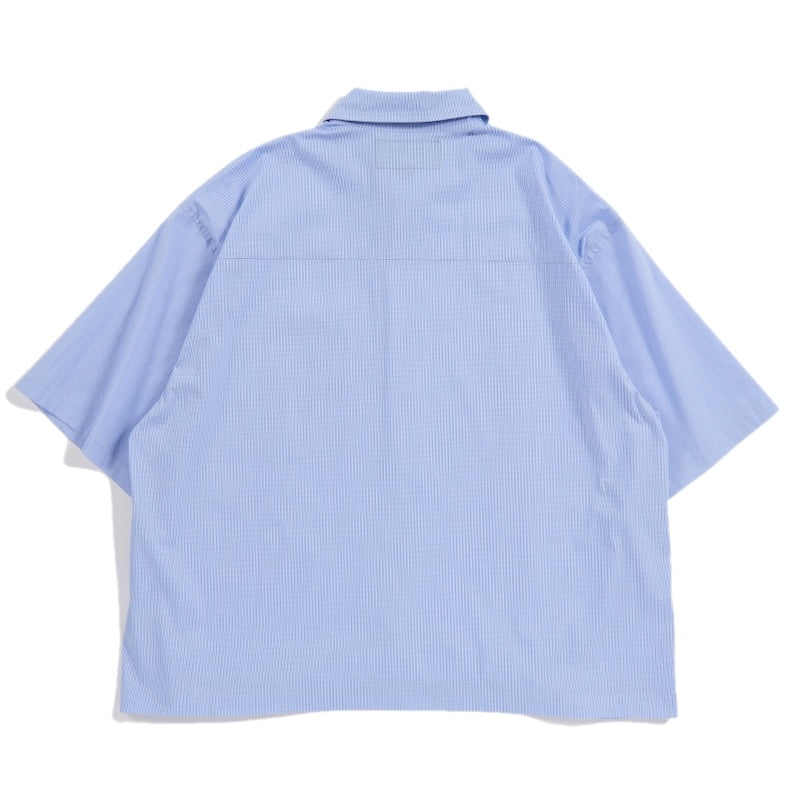 Deviluse S/Sシャツ CHECK S/S SHIRTS ブルー 商品画像 背面