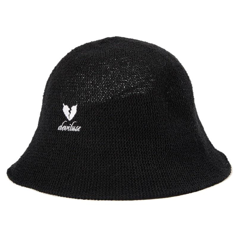 Deviluse ストローハット STRAW HAT ブラック 商品画像 斜め