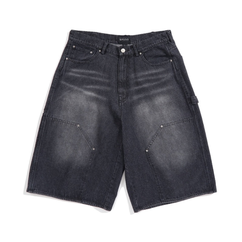 Deviluse ショーツ DENIM BUGGY SHORTS ブラック 商品画像 正面