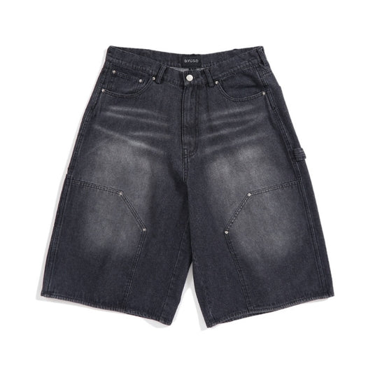 Deviluse ショーツ DENIM BUGGY SHORTS ブラック 商品画像 正面