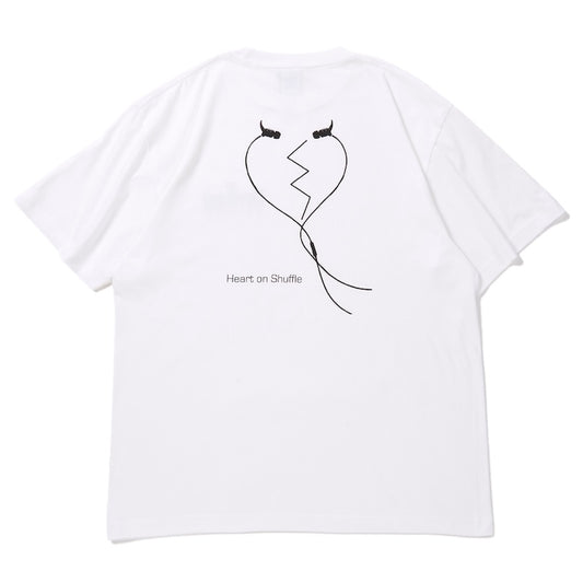 Deviluse Tシャツ HEART ON  SHUFFLE TEE ホワイト 商品画像 背面