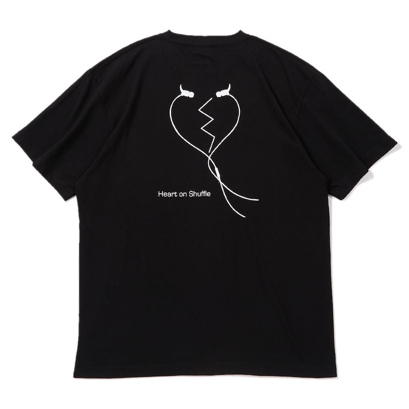 Deviluse Tシャツ HEART ON  SHUFFLE TEE ブラック 商品画像 背面