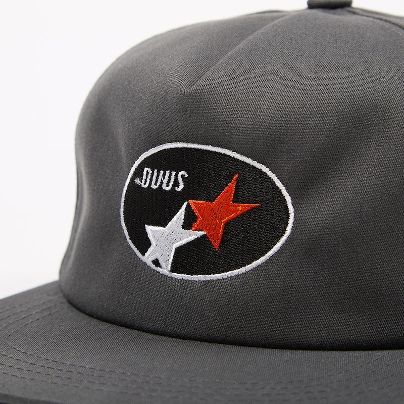 Deviluse キャップ DUAL STAR CAP チャコール  商品画像 刺繍